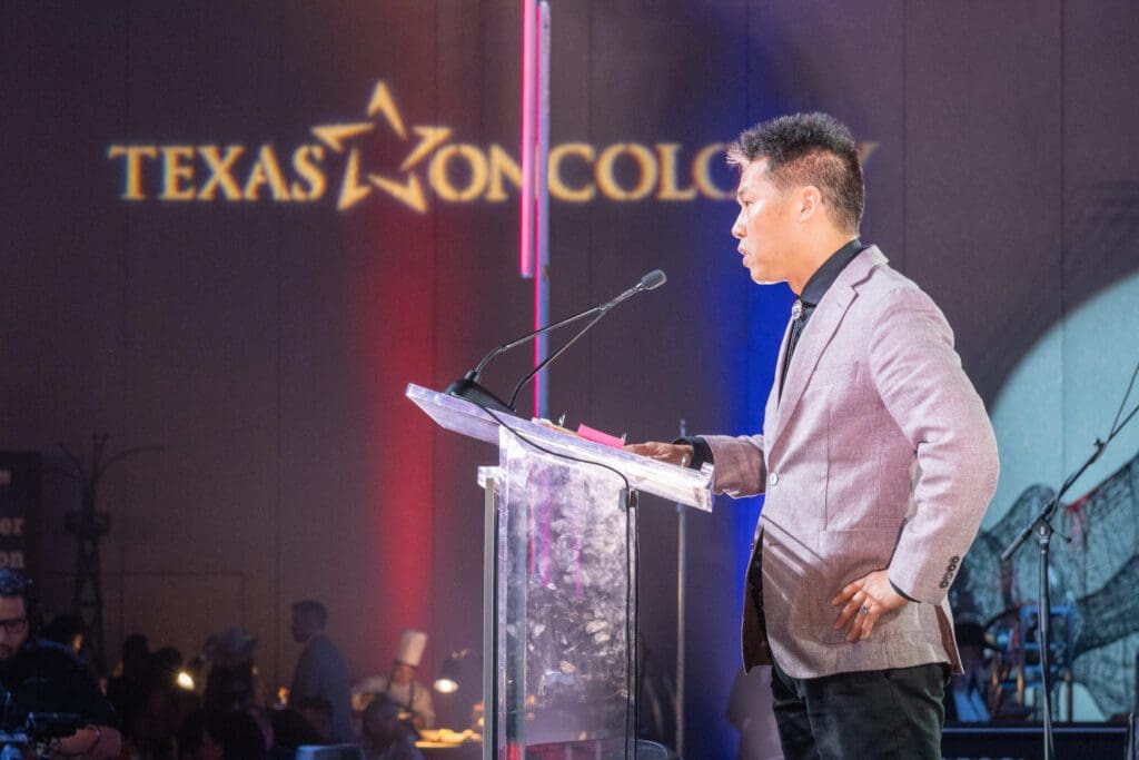 Texas Oncology's Dr. Andy Chen at the Houston Cattle Baron's Ball. (Photo by Daniel Ortiz)