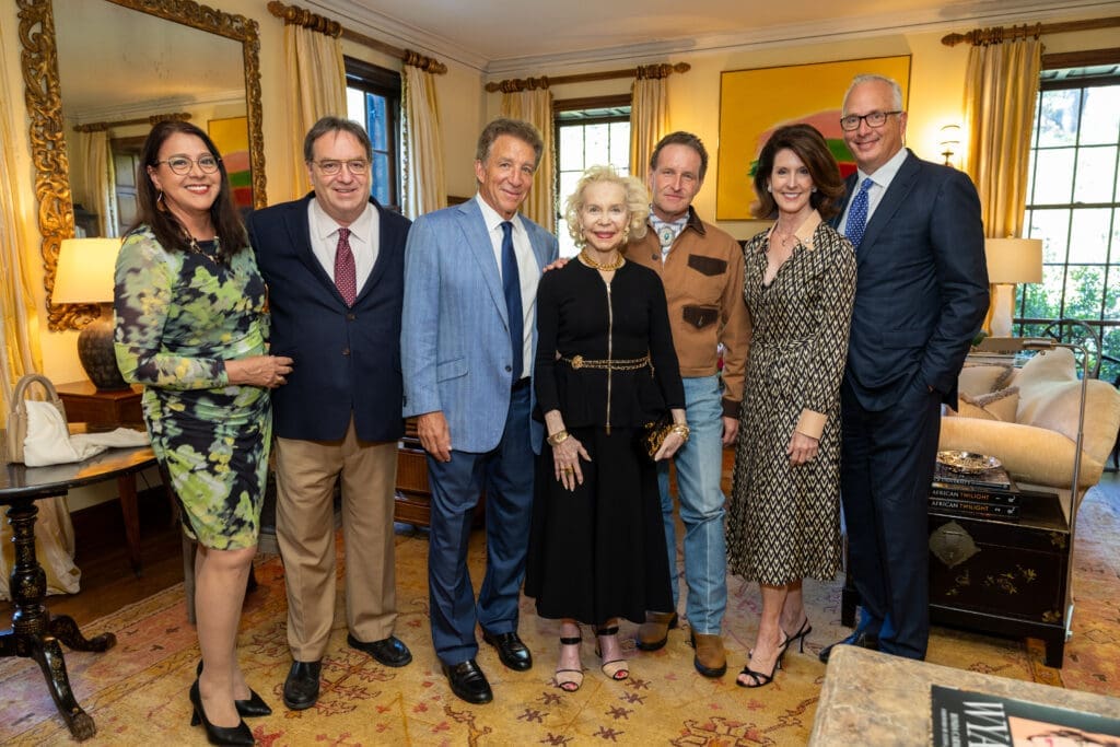 Mervin & Trey Wyatt, Steve Wyatt, Lynn Wyatt, Brad Wyatt and book party hosts Phoebe & Bobby Tudor (Photo by Jenny Antill)