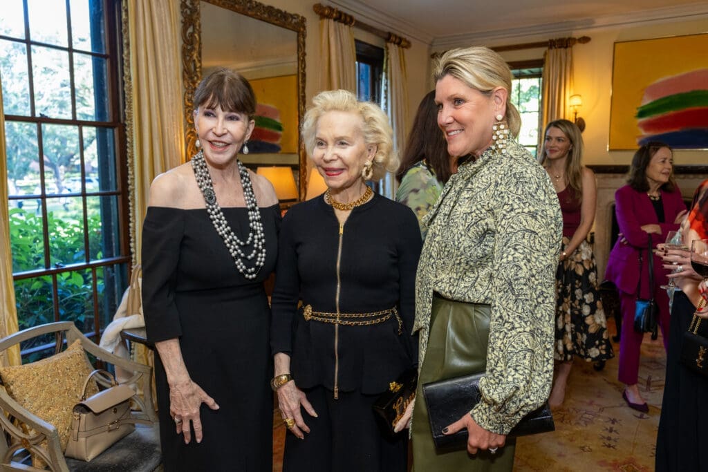 Shelby Hodge, Lynn Wyatt, author Ronda Carman at the book party  (Photo by Jenny Antill)