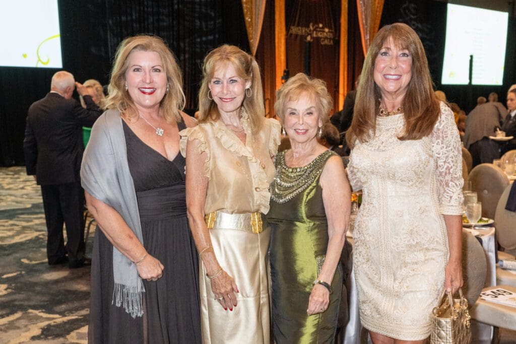 Mary Fusillo, Cheryl Byington, Evelyn Leightman, Heidi Rockecharlie at the Mission of Yahweh Leaders & Legends gala (Photo by Jacob Power)