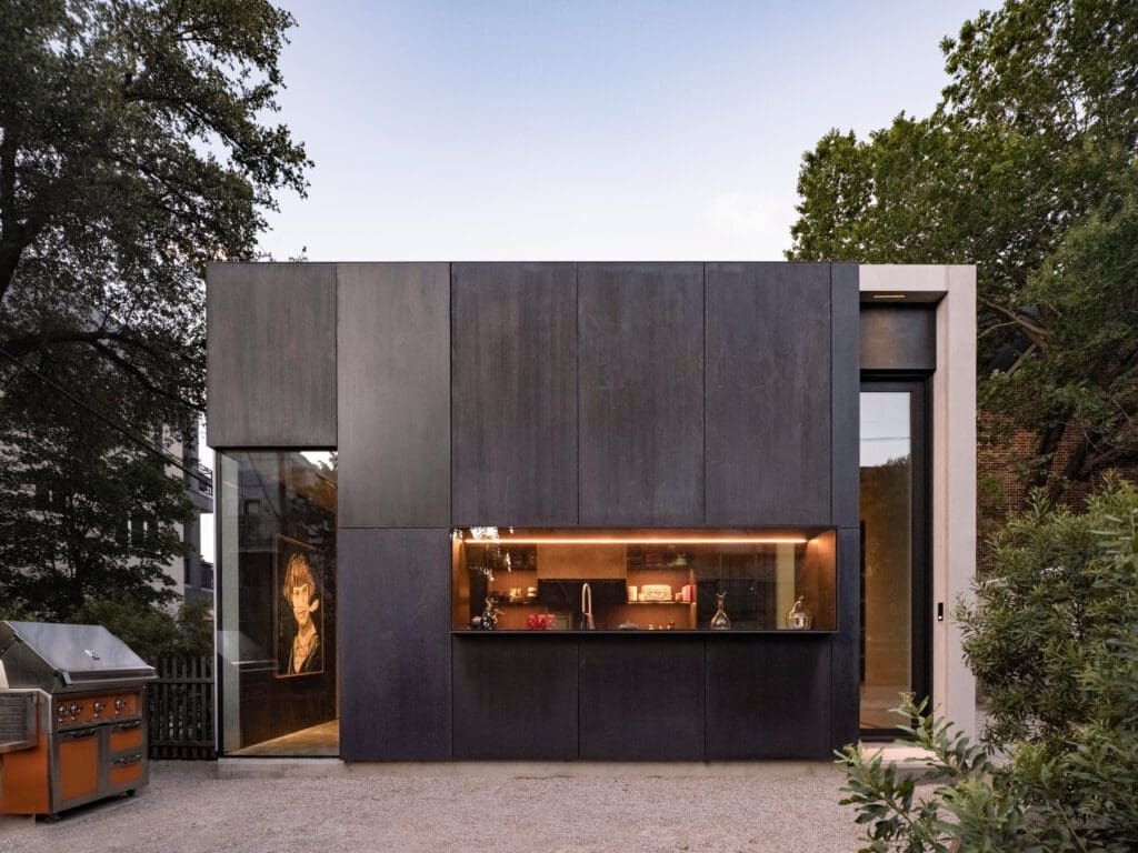 Designed by Abeyta Architecture Studio, this single-family home in Uptown Dallas is an energy-targeted net-zero home. (Photo by Alex Fradkin)