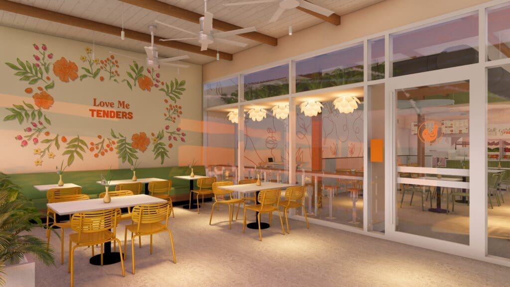 Flock & Fresh is the newest concept from Nuri Steakhouse owner Wan Kim. (Rendering courtesy of Plan B Group)