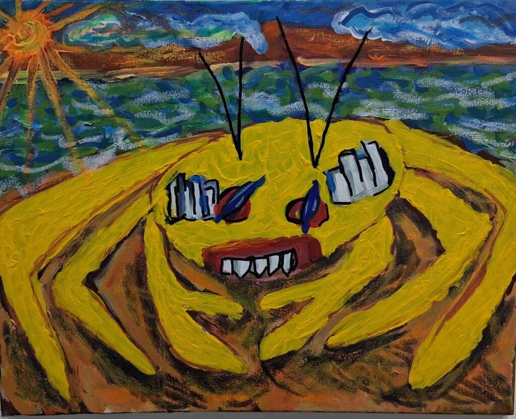 Paula Lifschitz's "Eugenics Crab," 2022. (Photo by Joshua Jones). 