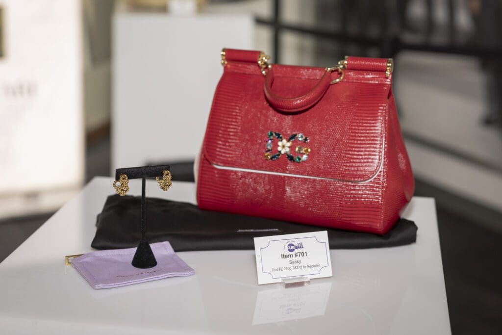 A Dolce & Gabbana Sicily bag from the silent auction (Photo by Thomas Garza)