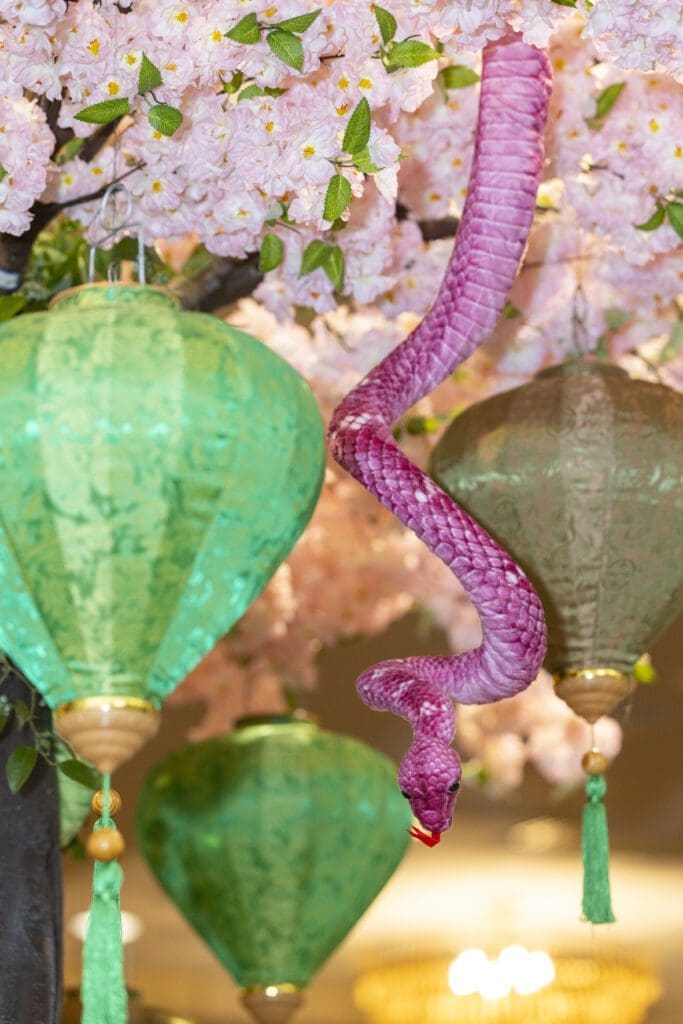 Year of the Snake decor (Photo by Sharon Ellman, Ellman Photography)