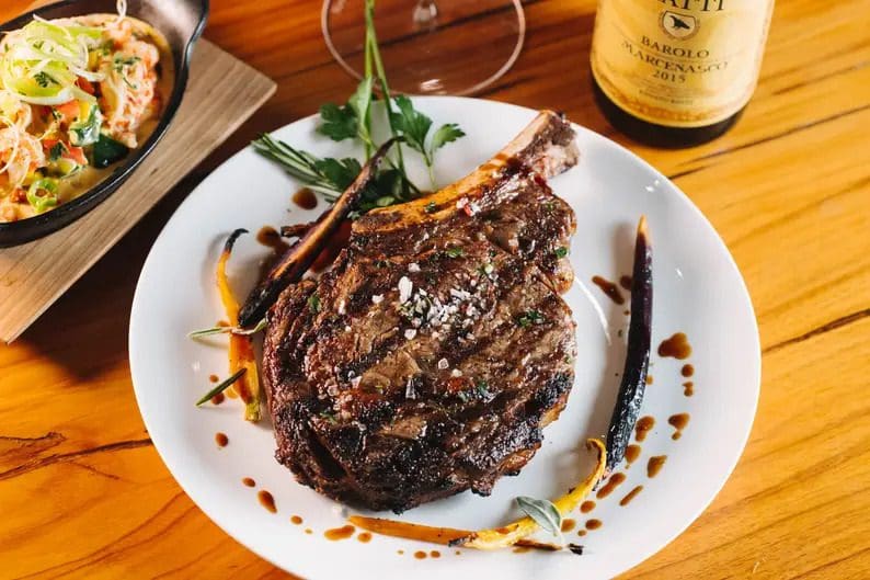 Located in the Sinclair Hotel, Wicked Butcher blends Art Deco elegance with global-influenced steakhouse fare. (Courtesy)