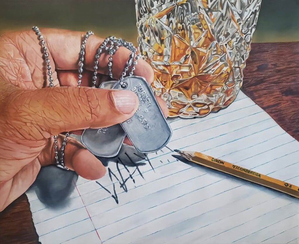 Jason Turner’s work “Why?!” was awarded first place in the exhibit “Modern Mirrors” at Ardest Gallery. (Photo courtesy of Ardest Gallery)