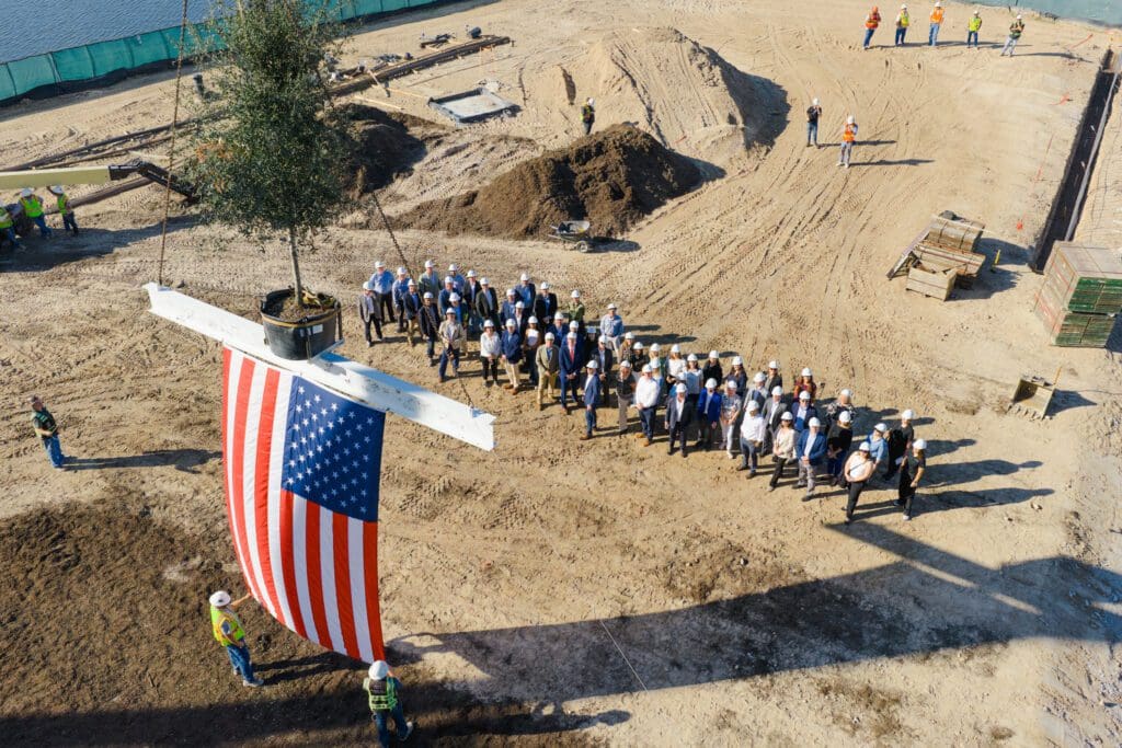 A "topping out" ceremony was held at The Woodlands' Ritz-Carlton Residences, marking a major construction milestone. (Photo courtesy of Howard Hughes Corp.)