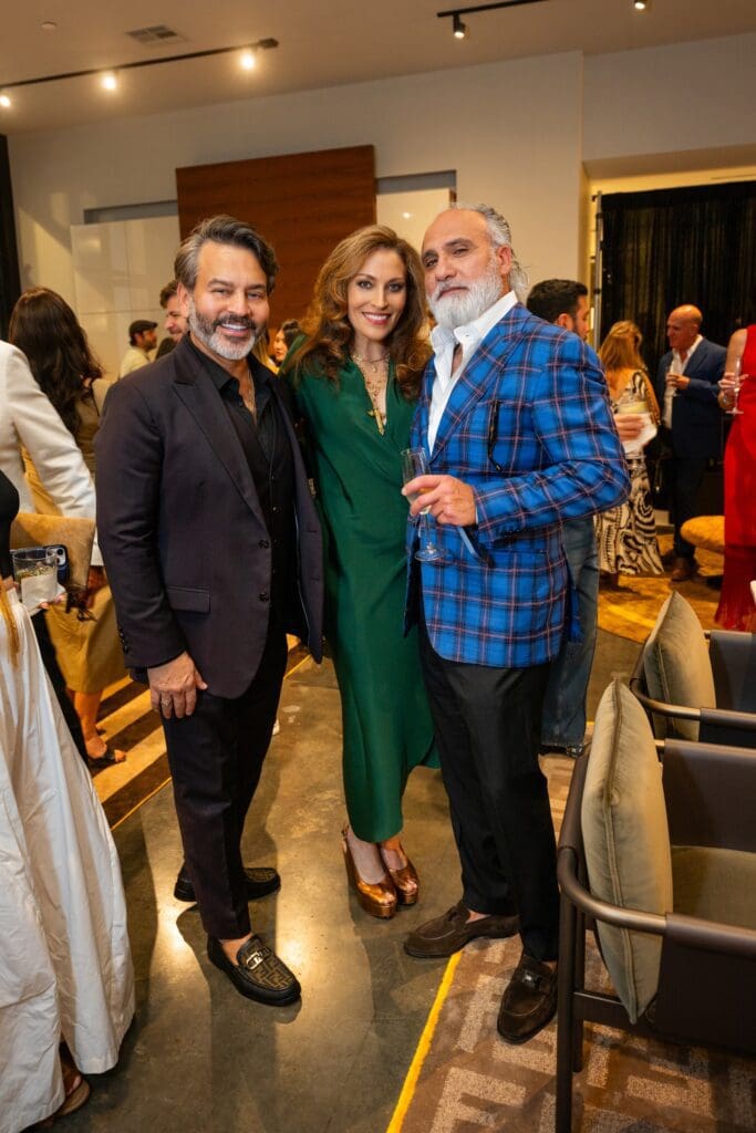 Bernie Cantu, Carla Munoz, George Atallah at the Fendi Casa launch as CAM Studio  (Photo by Shane Dante)