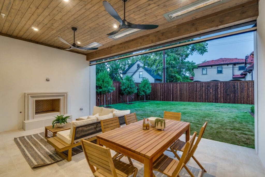 A resort-like oasis in the backyard, all pre-wired for your entertainment, awaits.