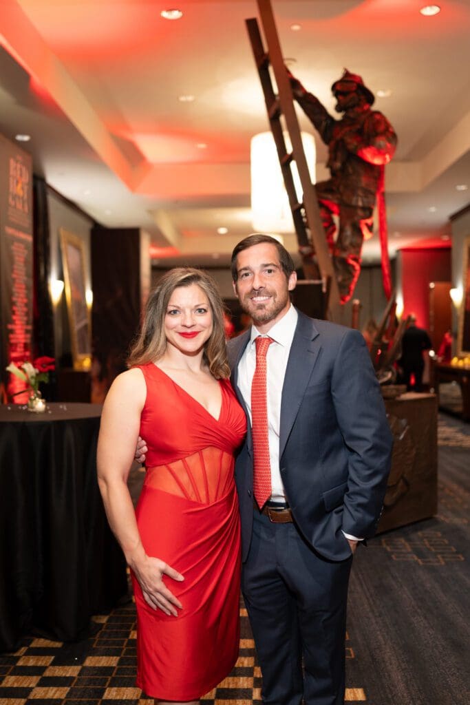 Ashley Gibson & Michael Vanderhider at the Houston Fire Fighters 'Red Hot Gala' (Photo by Daniel Ortiz)