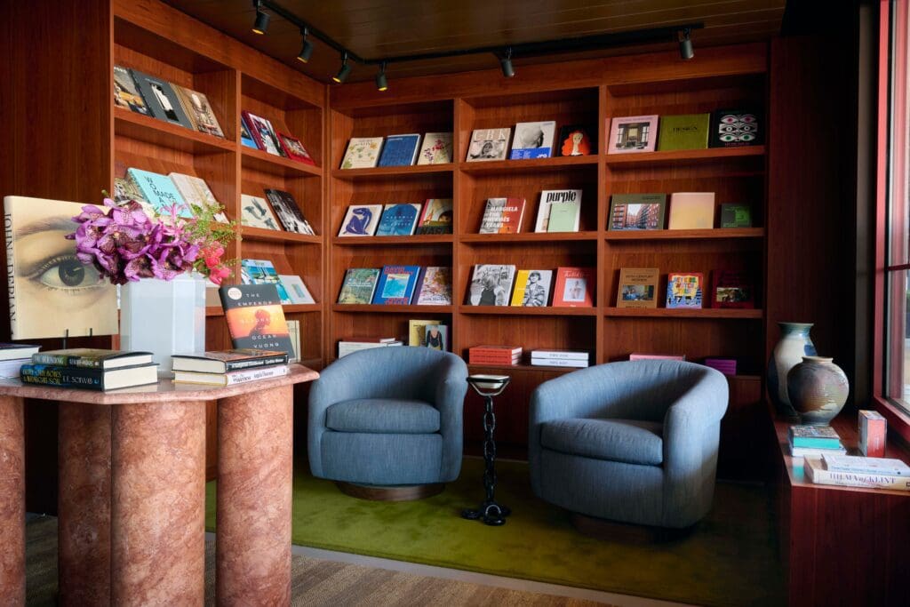Designed by MMaison Interiors, Bird's Bookstore is a blend of mid-century modern and Scandinavian simplicity. (Photo by Elizabeth Lavin)