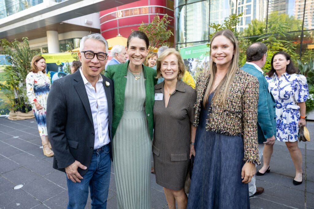 Bao Long, Laura Chapman, Ann Lents, Kristin Blomquist at the Houston Parks Board annual luncheon (Photo by Jenny Antill, Courtesy of Houston Parks Board)
