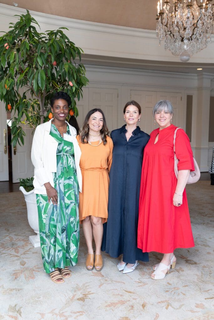CAMH co-director and chief curator Ryan Dennis, CAMH co-director and COO Melissa Luján, Jessica Phifer, Anne Massoni at Houston Botanic Garden's 2025 Luncheon: Building Branches (Photo by Daniel Ortiz)