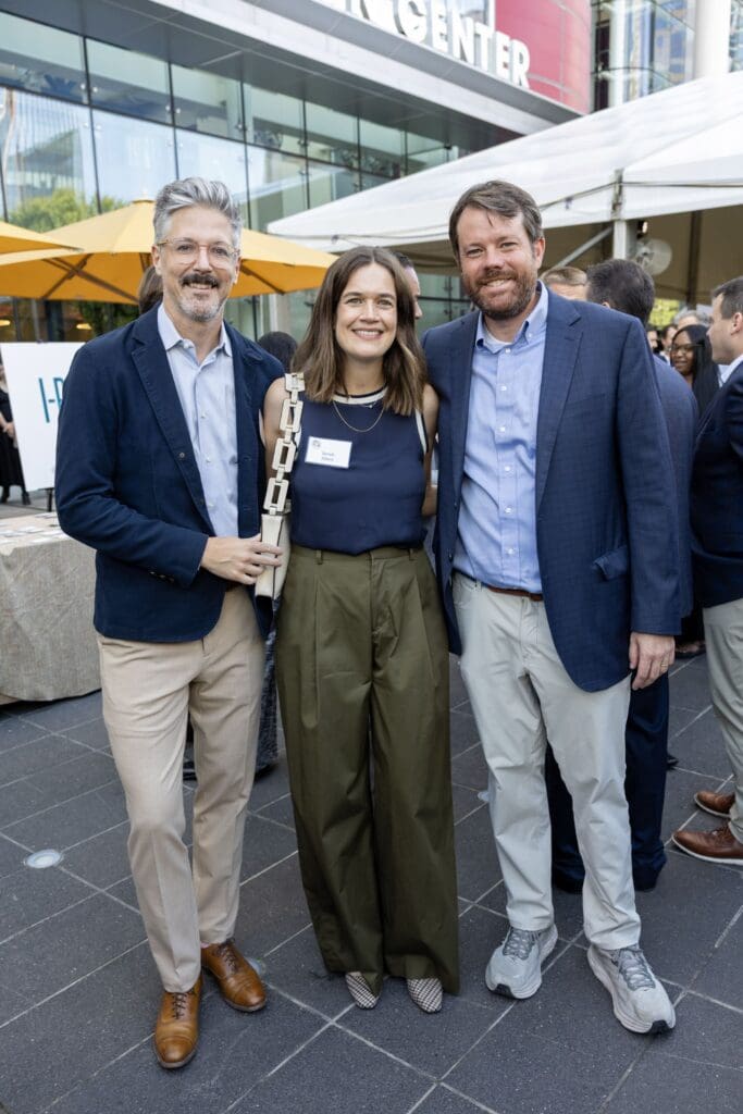 Chris Carlberg, Sarah Abare, George DeMontrond  at the Houston Parks Board annual luncheon (Photo by Jenny Antill, Courtesy of Houston Parks Board)