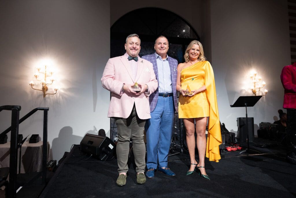 Rendezvous with Dress for Success Houston co-chairs Chad Libertus,  Tracy & Valerie Dieterich (Photo by Daniel Ortiz)
