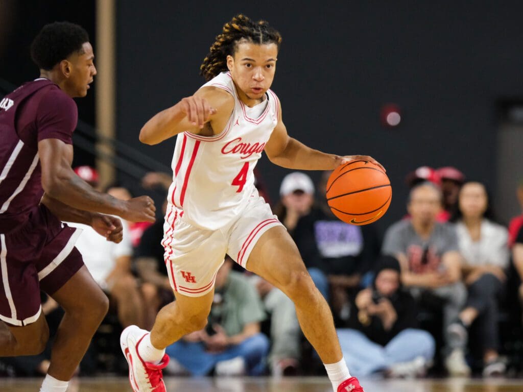 University of Houston point guard Kingston Flemings loves to push the pace. (Photo by F. Carter Smith)