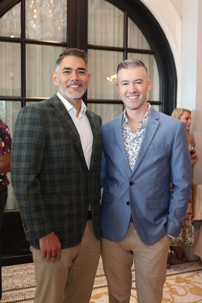 Houston City Councilman Mario Castillo, Joel Rottier during the PetSet Le Brunch at Le Tesserae (Photo by Priscilla Dickson)