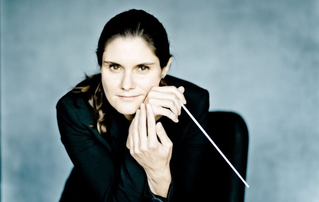 ROCO conductor Delyana Lazarova led the ensemble in a February 2024 performance. (Photo by Marco Borggreve)