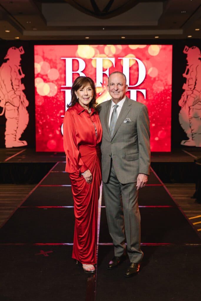 Chairs Elizabeth & Alan Stein at the Houston Fire Fighters 'Red Hot Gala' (Photo by Catch Light Group)