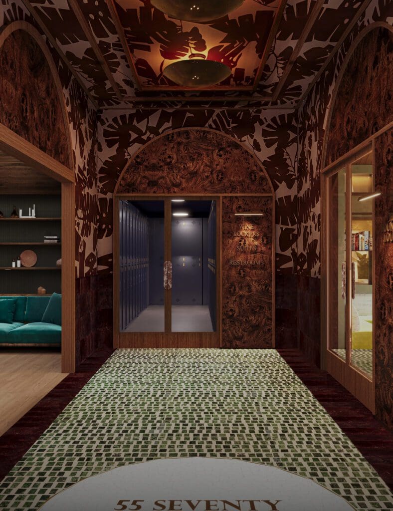 Entry to Houston's 55 Seventy private wine and social club (Photo by (Renderings courtesy of Gin Design Group))