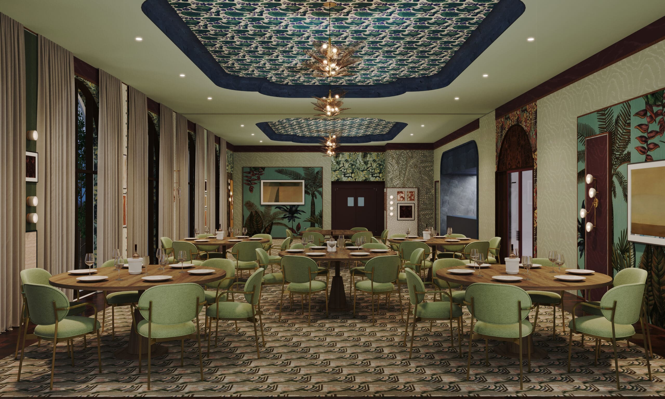 Event Space_View 01 (Photo by (Renderings courtesy of Gin Design Group))