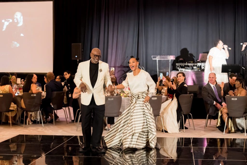 Honorees Gerald and Anita Smith take to the dance floor at Houston Arts Alliance 2025 Gala: Luminescence (Photo by Hung Truong)