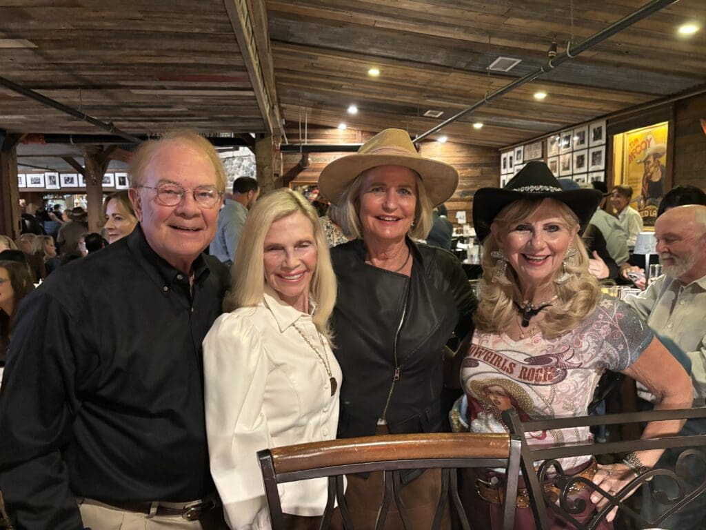 Frank Holmes, Ann Snyder, Pam Franks and Maria Holmes at Dosey Doe for Project Beacon's "A Night in Nashville." (Photo by Laura Landsbaum)