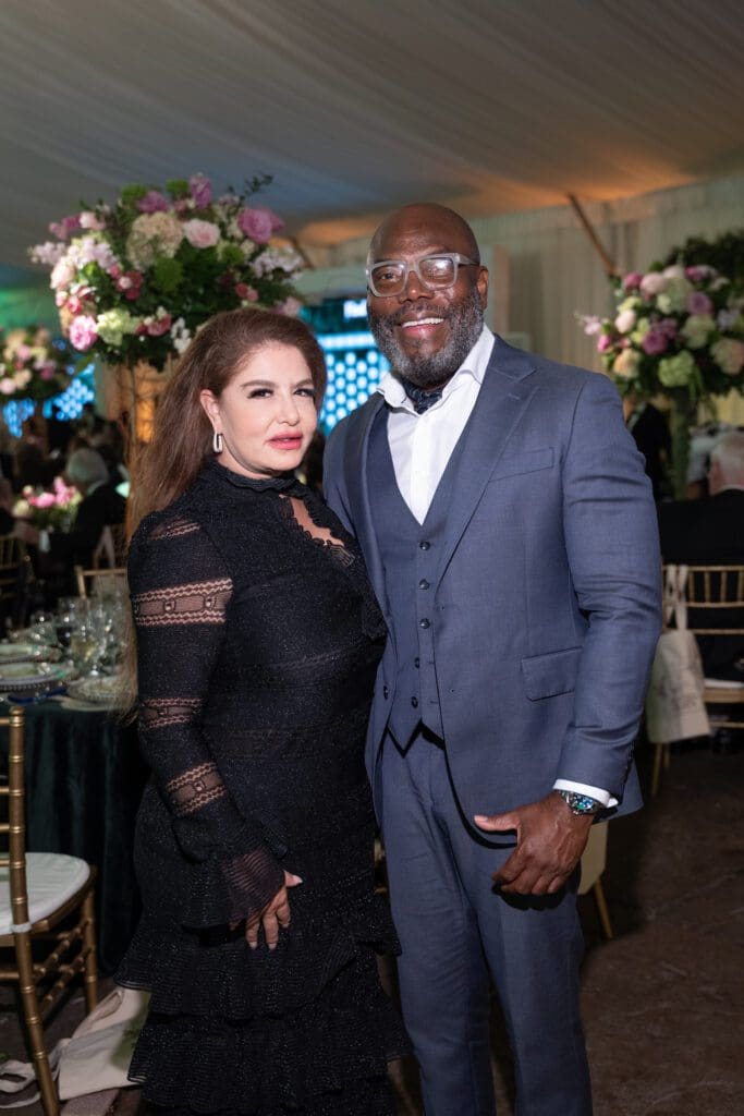 Irma Brindis, Patrick Ashioufu at the Houston Zoo 'Enchanted Forest' gala (Photo by Daniel Ortiz for Houston Zoo)