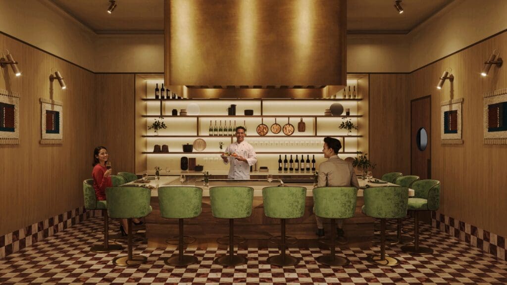 The Kitchen in Houston's 55 Seventy private wine and social club (Photo by (Renderings courtesy of Gin Design Group))
