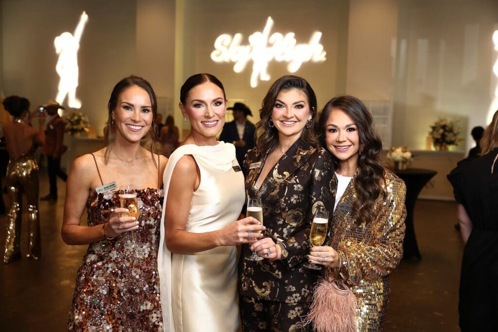Maddy Moffett, Helen Winchell, Peyton Wallace, Gaby Valencia at the Sky High for Kids 'Ladies Who Brunch' fundraiser at The Revaire (Photo by Quy Tran)