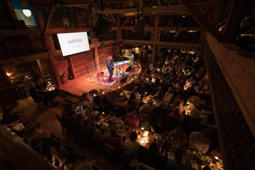 Songwriter and performer Jeffrey Steele took the stage for two sets at Dosey Doe's Big Barn for Project Beacon's "A Night in Nashville." (Photo courtesy of Project Beacon)