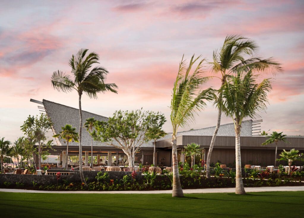 Moana, the central restaurant that's the heart of the property and offers gorgeous Pacific Rim-to-table cuisine. (Photo by Kona Village, A Rosewood Resort)