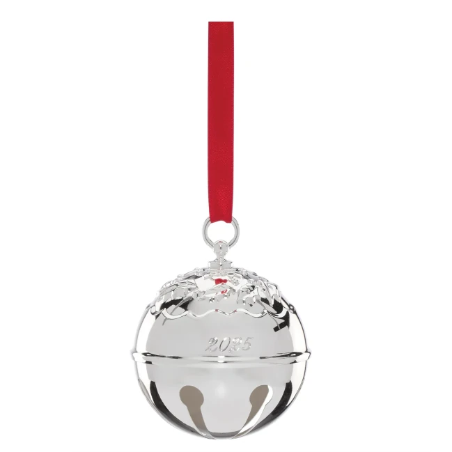 Reed and Barton 2025 Holly Bell Silverplate Ornament.