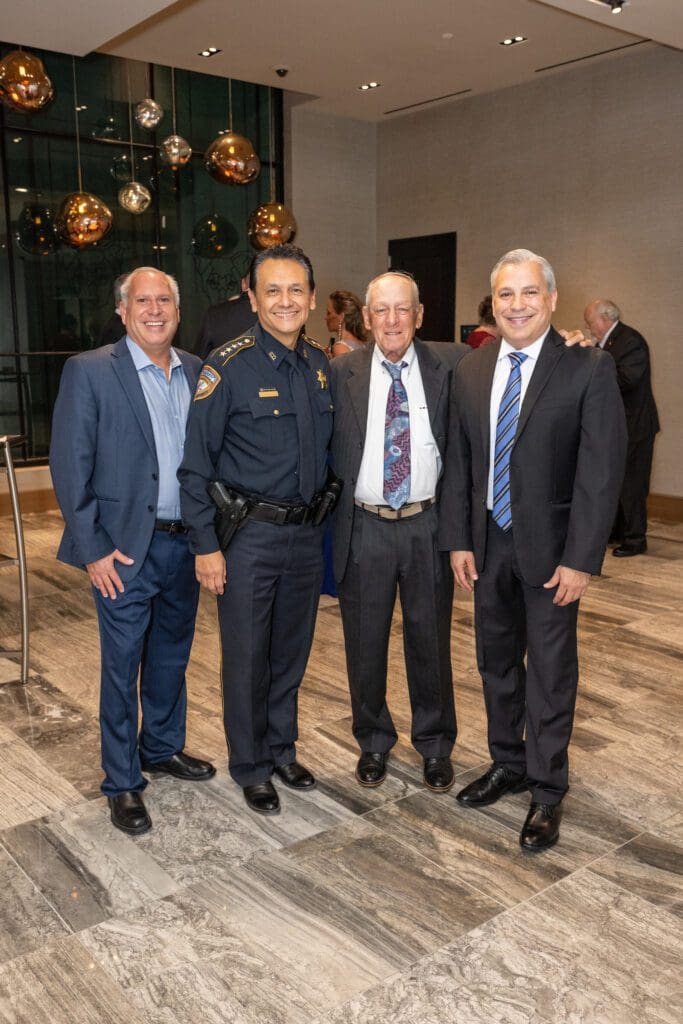 Richard Tijerina, Harris County Sheriff Ed Gonzlez, Tim Miller and Robert Tijerina at the Texas EquuSearch evening (Photo by Jacob Power)
