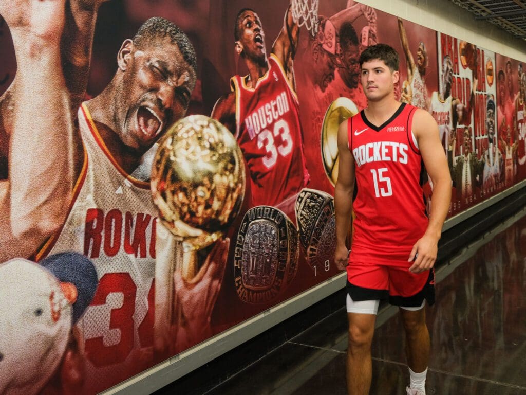 Rockets gyard Reed Sheppard knows his  teammates are counting on him. (Photo by F. Carter Smith)