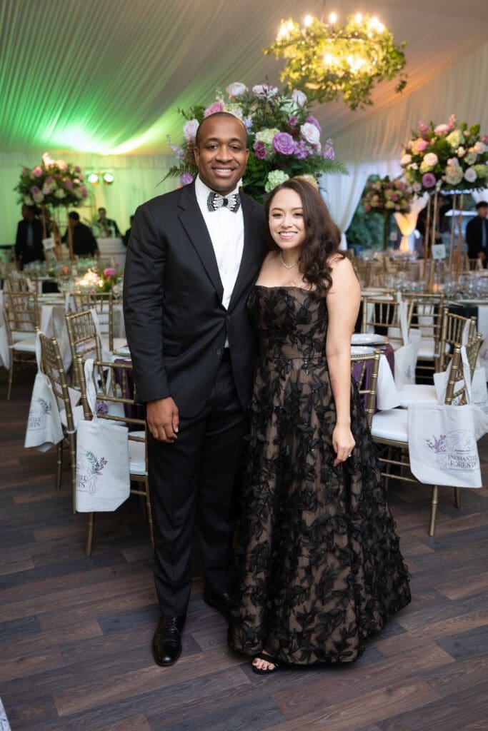 Troy Allen & Roxanne Plasencia at the Houston Zoo 'Enchanted Forest' gala (Photo by Daniel Ortiz for Houston Zoo)