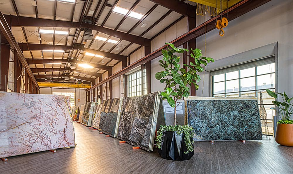 Texas Counter Fitters’ four-and-a-half-acre space isn’t just a showroom — it’s a world-class gallery of natural stone. 