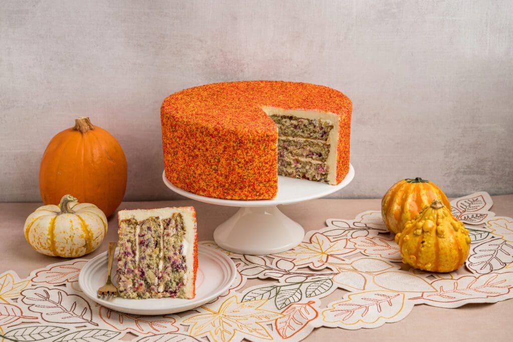 SusieCakes is also offering a festive Cranberry Orange Cake made with hand-squeezed orange juice topped with a rich orange glaze. (Courtesy)