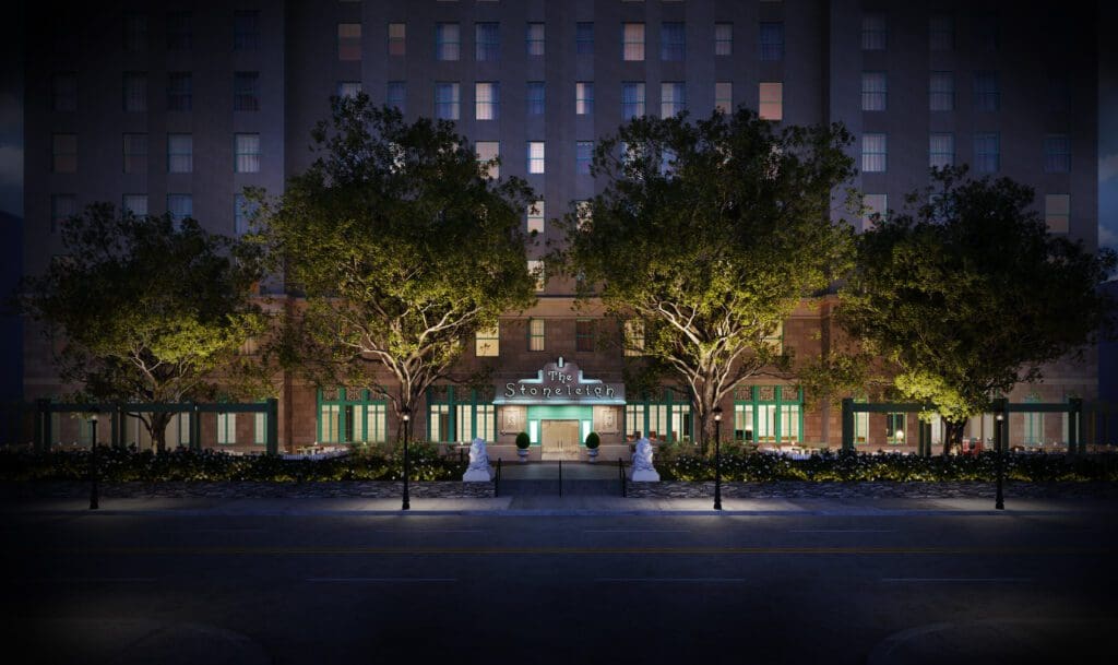 Dallas' The Stoneleigh hotel has been open for over 100 years. (Rendering courtesy of Fettle)