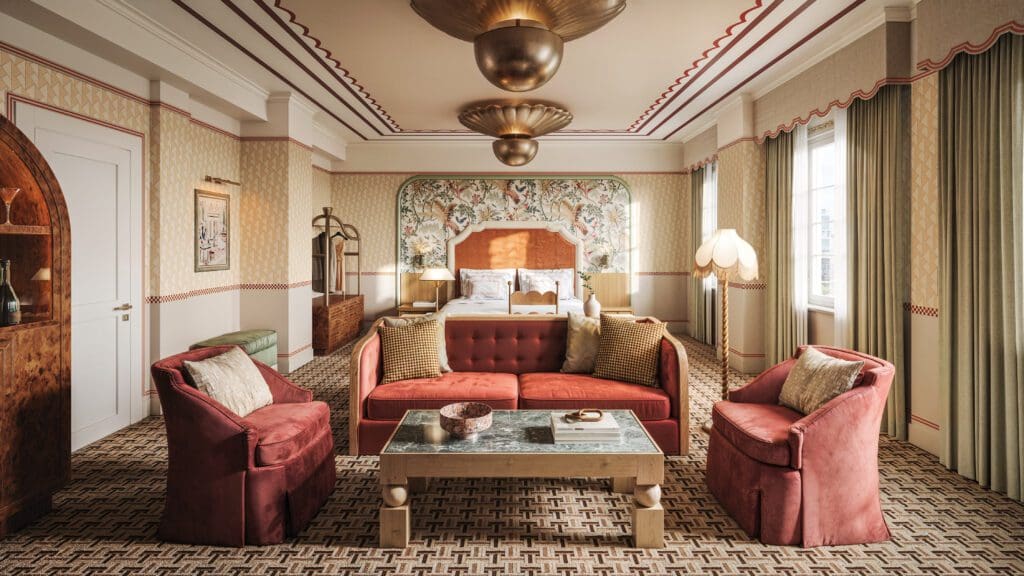 One of Dallas' most storied hotels, The Stoneleigh, will unveil a multi-million-dollar transformation in Spring 2026. (Rendering courtesy of Fettle)