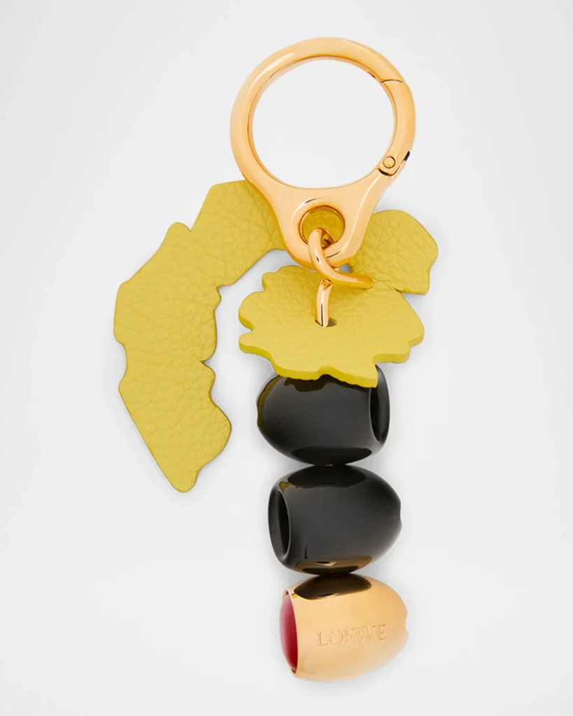 This Loewe's bag charm adds a touch of whimsy to any bag.