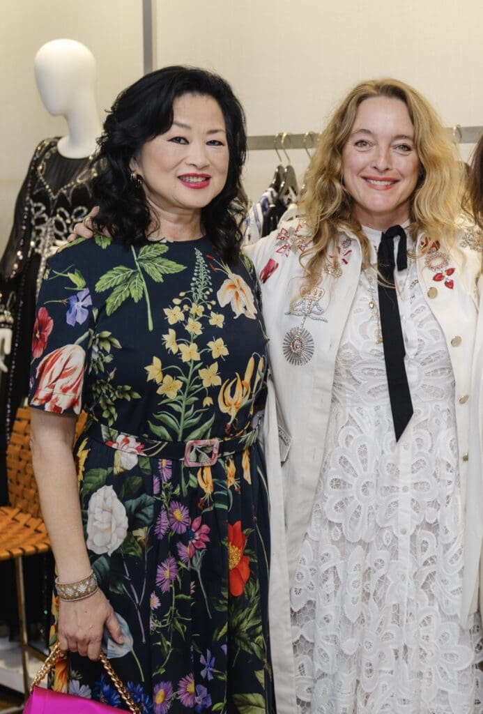 Gigi Huang, Alice Temperley at the Elizabeth Anthony tea and trunk show with the British designer (Photo by Johnny Than)