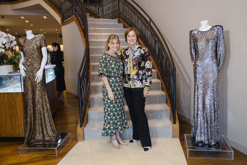 Kelley Lubanko, Leigh Smith at the Elizabeth Anthony tea and trunk show with the British designer Alice Temperley (Photo by Johnny Than)