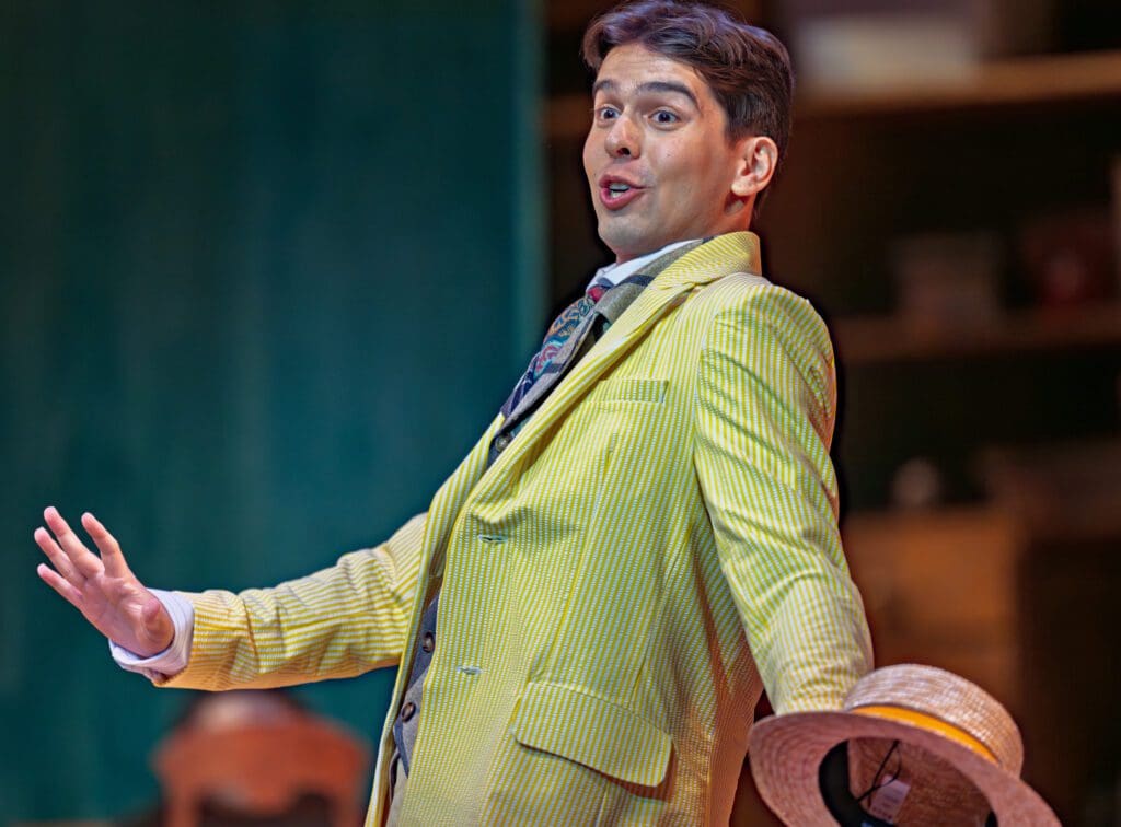 Jack Kozad in Tom Cipullo's "Hobson's Choice," world premiere at the Moores School of Music (Photo by Rafael Lopez)