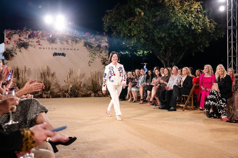 Anne Neeson modeling Maison Common at the Elizabeth Anthony 'Go Red for Women' fashion event (Photography by Christina Griffin, WDR Imagery)