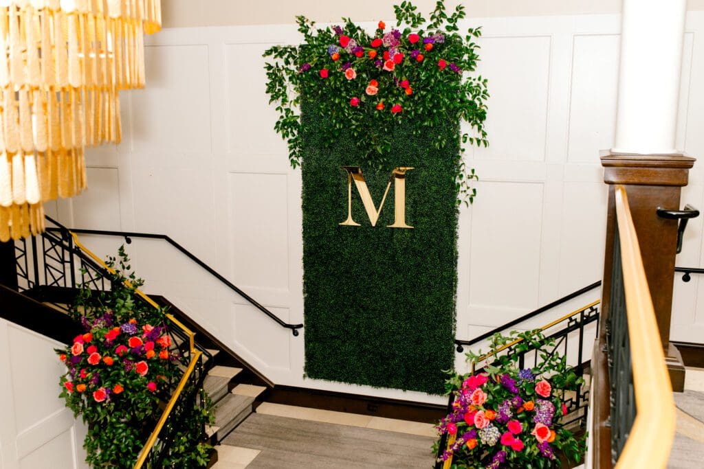 The ballroom entrance at River Crest Country Club (Photo by Canon Sawyer, Canon Elizabeth Photography)