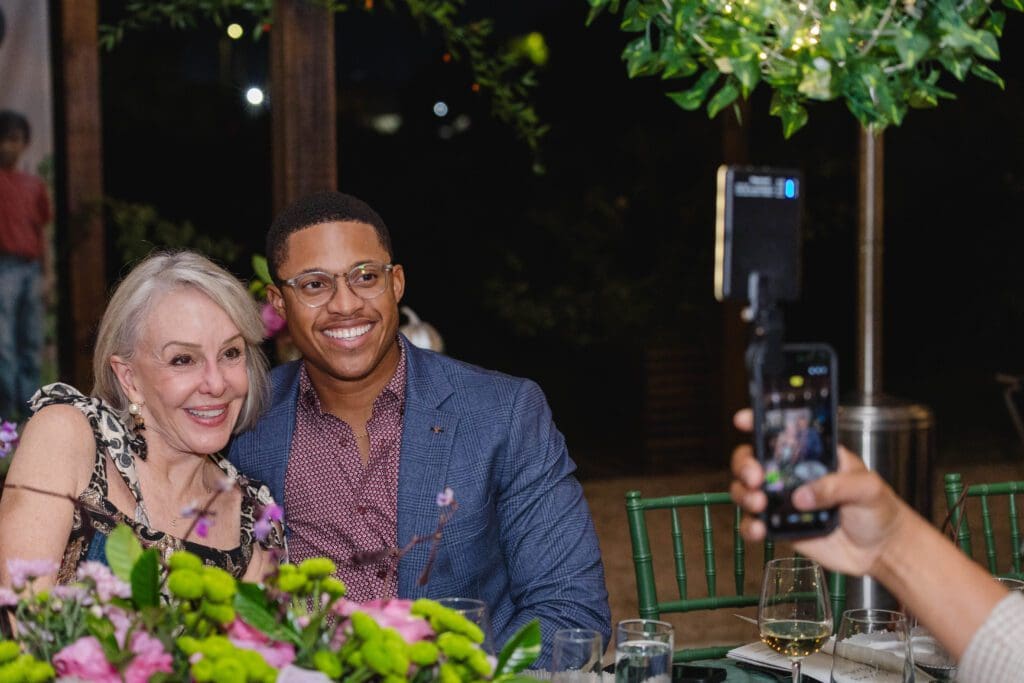 Recipe for Success Foundation board members Sheree Frede, R.J. Jenkins at the 20th anniversary Delicious Alchemy banquet (Photo by CatchLight Group)