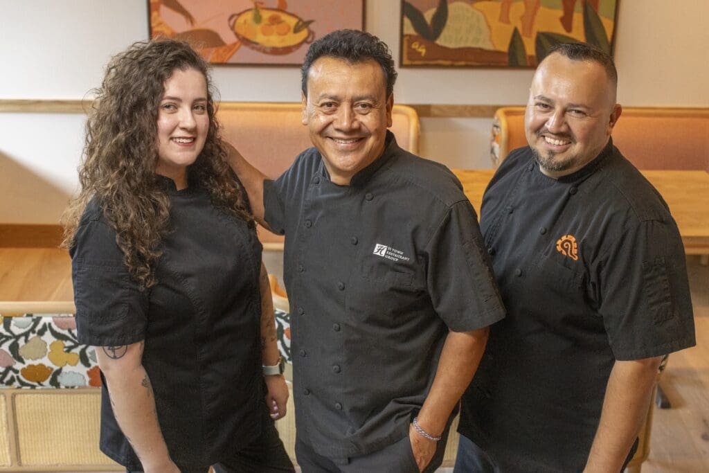 Zaranda's talented toques from left to right: Chef Paula Guiterrez, Chef Hugo Ortega, and Chef Adrian Caballero. Photo by Nick de la Torre.