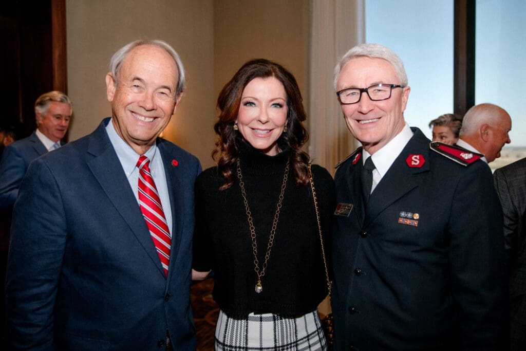 Colonel Ron Busroe, Charlotte Jones, Colonel Bill Mockabee (Photo by The Salvation Army of North Texas)